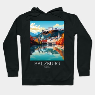 A Pop Art Travel Print of Salzburg - Austria Hoodie